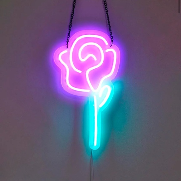 3/$20 Dolls Kill Neon Rose Light - Picture 2 of 5